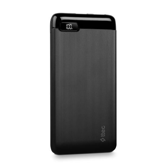 ttec PowerSlim Pro LCD 20.000 mAh PD 20W Taşınabilir Şarj Aleti / Powerbank USB-C Giriş/Çıkış Siyah