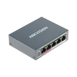 Hikvision DS-3E0105P-E/M(B) 4 Portlu 10/100 Fast Ethernet Switch - 4 Port PoE (35W)