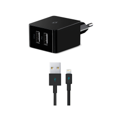 ttec Quantum Duo MFi 1A+2.4A Seyahat Şarj Aleti Siyah