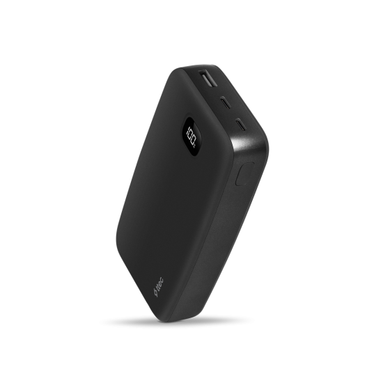 ttec ChargeUp LCD 20.000mAh Taşınabilir Hızlı Şarj Aleti / Powerbank Siyah