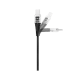 ttec ExtremeCable Ekstra Dayanıklı Transparan USB-C –USB-C 60W PD/QC 120cm Hızlı Şarj/Data Kablosu , Siyah