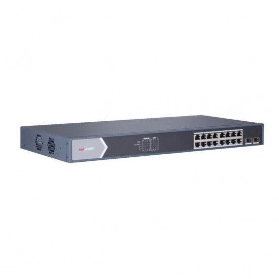 Hikvision DS-3E0518P-E/M 16 Portlu Gigabit Switch - 16 Port PoE (125W)