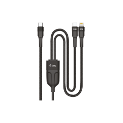 ttec AlumiCable Duo USB-C – USB-C + Lightning 100W 150cm Hızlı Şarj Kablosu