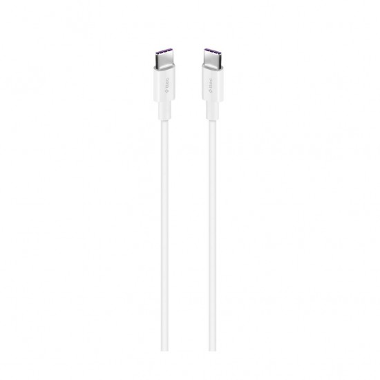 ttec USB-C - USB-C 200cm 60W PD/QC Hızlı Şarj/Data Kablosu Beyaz Beyaz