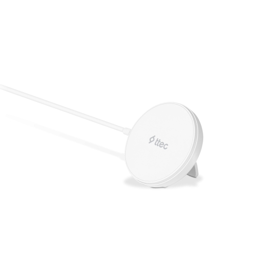 ttec AirCharger M+ MagSafe Uyumlu Kablosuz Şarj Aleti ve PD 20W Seyahat Şarj Aleti Beyaz