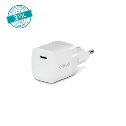 ttec SmartCharger GAN 30W PD USB-C Seyahat Hızlı Şarj Aleti Beyaz