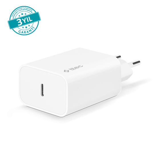 ttec SmartCharger PD 30W USB-C  Seyahat Hızlı Şarj Aleti Beyaz