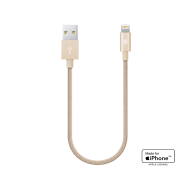 ttec AlumiCable Mini 30cm MFi USB-A - Lightning Şarj Kablosu Altın