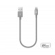 ttec AlumiCable Mini 30cm MFi USB-A - Lightning Şarj Kablosu Uzay Grisi
