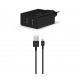 ttec SmartCharger Duo 2.4A Seyahat Şarj Aleti Çift USB  + Micro USB Kablo Siyah