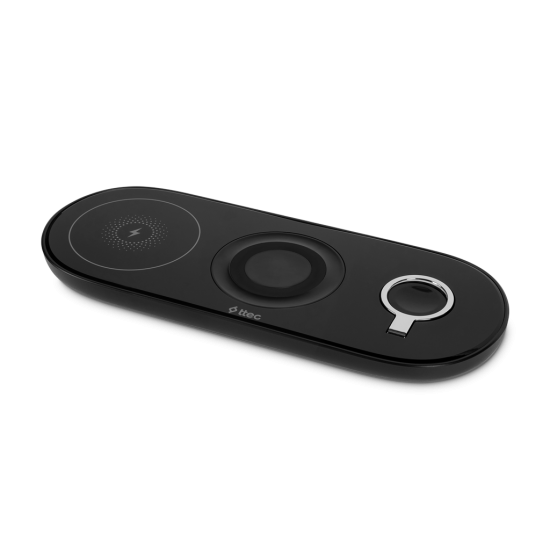 ttec AirCharger Trio 3’ü 1 Arada iPhone + Apple Watch + AirPods Kablosuz Hızlı Şarj Aleti Siyah