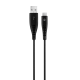 mojue Ekstra Dayanıklı USB-A - USB-C 2A Şarj Kablosu 300cm Siyah