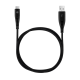 mojue Ekstra Dayanıklı USB-A - USB-C 2A Şarj Kablosu 300cm Siyah