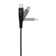 mojue Ekstra Dayanıklı USB-A - USB-C 2A Şarj Kablosu 300cm Siyah
