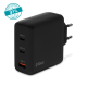 ttec SmartCharger Trio GAN 120W PD Seyahat Hızlı Şarj Aleti 2 USB-C+USB-A Siyah