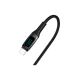 ttec AlumiCable LCD USB-C – USB-C 100W PD/QC 150cm Hızlı Şarj/Data Kablosu ,Siyah