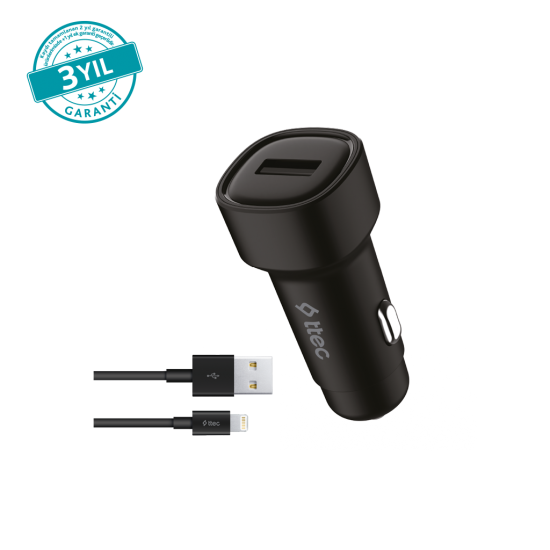 ttec SmartCharger 2.4A  Araç Şarj Aleti + Lightning Kablo