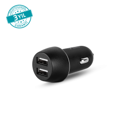 ttec SmartCharger Duo 3.1A Araç Şarj Aleti Çift USB Siyah
