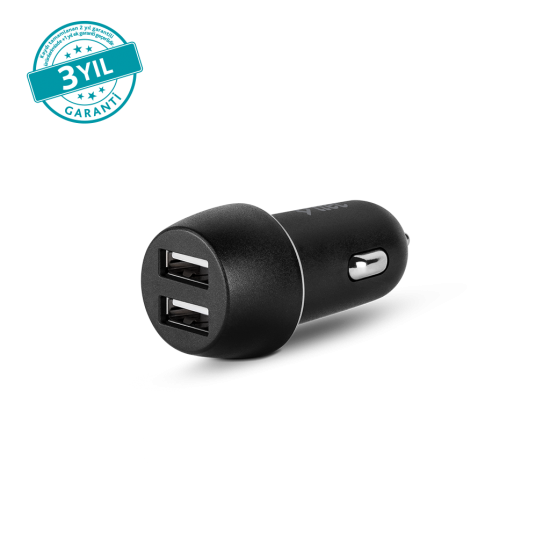 ttec SmartCharger Duo 3.1A Araç Şarj Aleti Çift USB Siyah