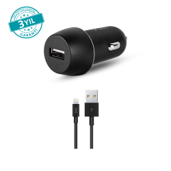 ttec SmartCharger 2.1A  Araç Şarj Aleti + Lightning Kablo Siyah