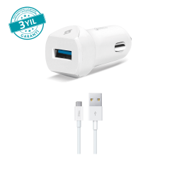 ttec SpeedCharger QC 3.0 Araç Şarj Aleti + USB-C Kablo