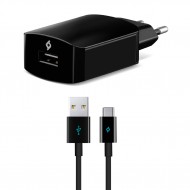 ttec SpeedCharger 2.1A Seyahat Şarj Aleti Type C Kablolu Siyah