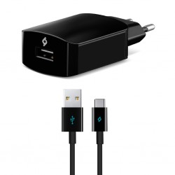 ttec SpeedCharger 2.1A Seyahat Şarj Aleti Type C Kablolu Siyah
