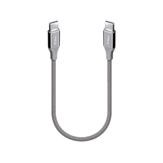 ttec AlumiCable USB-C - USB-C 30cm 60W PD/QC Hızlı Şarj/Data Kablosu Uzay Grisi Uzay Grisi