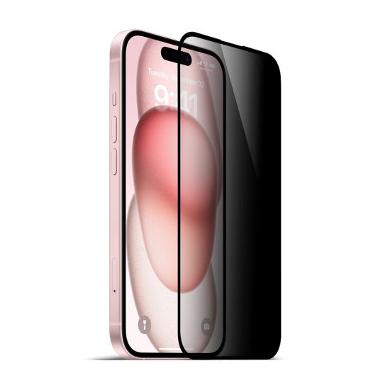 ttec AirGlass Privacy İki Yönlü Gizlilik Filtreli Cam Ekran Koruyucu iPh. 15 Plus