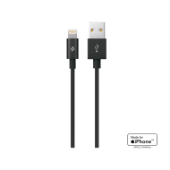 ttec AlumiCable MFi USB-A - Lightning Şarj Kablosu Siyah