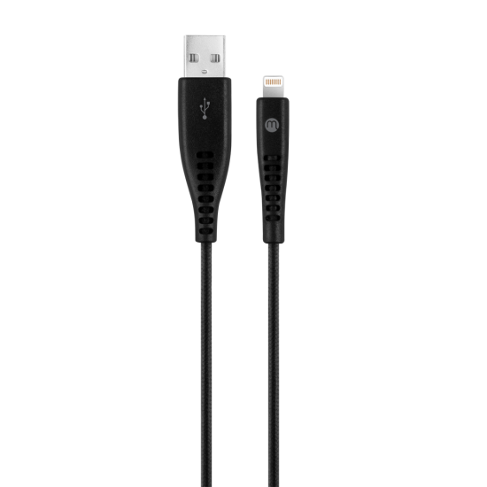 mojue Ekstra Dayanıklı USB-A - Lightning 2A Şarj Kablosu 120cm Siyah