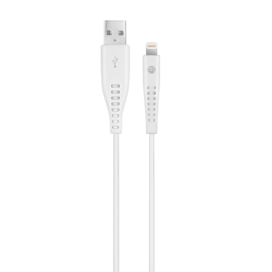 mojue Ekstra Dayanıklı USB-A - Lightning 2A Şarj Kablosu 300cm Beyaz