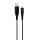 mojue Ekstra Dayanıklı USB-A - USB-C 2A Şarj Kablosu 120cm Siyah