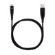 mojue Ekstra Dayanıklı USB-A - USB-C 2A Şarj Kablosu 120cm Siyah