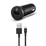 ttec Compact 1000 mA Araç Şarj Aleti Lightning Kablolu Siyah