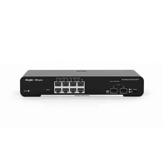 Reyee RG-NBS3100-8GT2SFP 8 Portlu, 10/100/1000 Gigabit, L2 Yönetilebilir Switch, 2 SFP