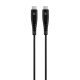 mojue Ekstra Dayanıklı USB-C - USB-C 3A Şarj Kablosu 200cm Siyah