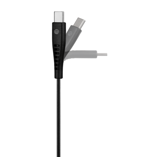 mojue Ekstra Dayanıklı USB-C - USB-C 3A Şarj Kablosu 200cm Siyah