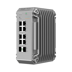 Reyee RG-NIS3100-8GT2SFP-HP 8 Portlu, 10/100/1000 Gigabit, Endüstriyel Switch, 2 SFP, 8 Port PoE+ (240W)