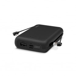 ttec ReCharger Duo+ 10.000mAh Lightning Dahili Kablolu Taşınabilir Şarj Aleti / Powerbank Siyah