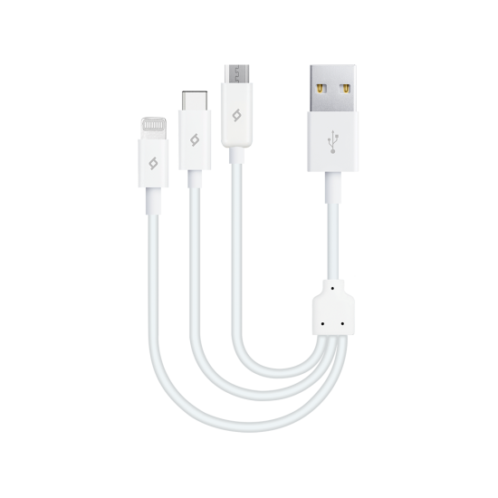 ttec MiniCable Trio 30cm Şarj Kablosu USB-A - USB-C / Lightning / Micro USB