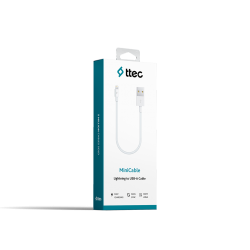 ttec MiniCable 30cm USB-A - Lightning Şarj Kablosu Beyaz