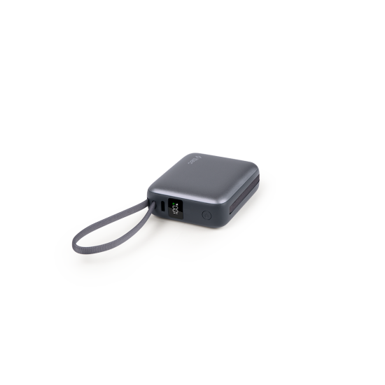 ttec ReCharger Mini LCD 10.000mAh PD 20W USB-C ve Lightning Dahili Kablolu Taşınabilir Hızlı Şarj Aleti/Powerbank - 2BB231GR