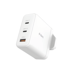 ttec SmartCharger Trio GAN 120W PD UK Seyahat Hızlı Şarj Aleti 2 USB-C+USB-A Beyaz