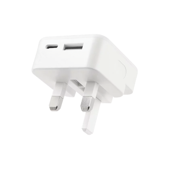 ttec SmartCharger Duo 30W PD İngiltere (UK) Katlanır Seyahat Hızlı Şarj Aleti Beyaz