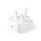 ttec SmartCharger 30W PD İngiltere (UK) Katlanır Seyahat Hızlı Şarj Aleti Beyaz
