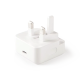 ttec SmartCharger PD 20W İngiltere (UK) Katlanır Seyahat Hızlı Şarj Aleti Beyaz