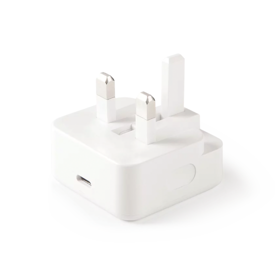 ttec SmartCharger PD 20W İngiltere (UK) Katlanır Seyahat Hızlı Şarj Aleti + USB-C - USB-C 60W Kablo Beyaz