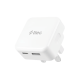 ttec SmartCharger Duo USB-C+USB-A 3.1A İngiltere (UK) Katlanır Seyahat Hızlı Şarj Aleti