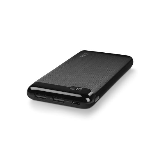 ttec PowerSlim LCD 10.000 mAh Taşınabilir Şarj Aleti / Powerbank USB-C Giriş/Çıkış Siyah